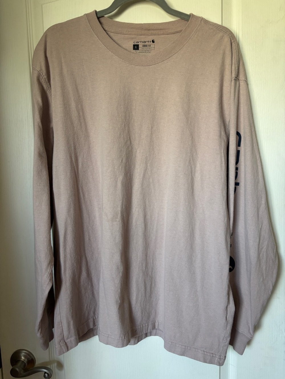 Carhartt Men's Long Sleeve Crew Tee in Taupe
